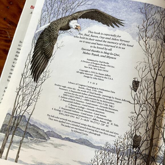 Vintage 1991 Brother Eagle, Sister Sky A Message From Chief Seattle Book - Picture 3 of 10